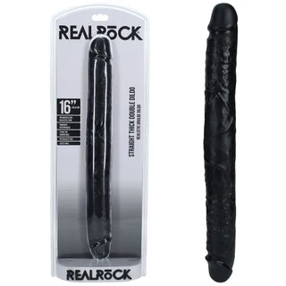 REALROCK 40CM THICK DOUBLE DILDO BLACK