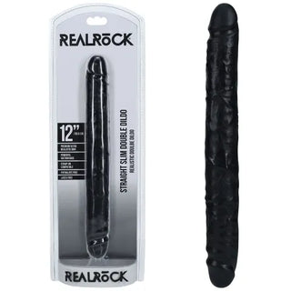 REALROCK SLIM DOUBLE DILDO BLACK