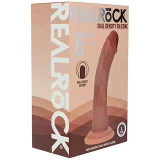 REALROCK DUAL DENSITY CURVED DILDO 6"