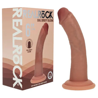 REALROCK DUAL DENSITY CURVED DILDO 6"