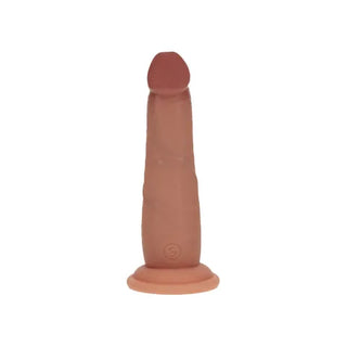 REALROCK DUAL DENSITY SLIDING SKIN SILICONE DILDO 6"