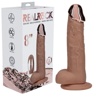REALROCK METAL HEAD RECHARGEABLE DILDO