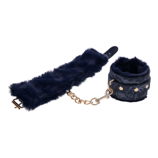 SEX AND MISCHIEF COUGAR FUR HANDCUFFS