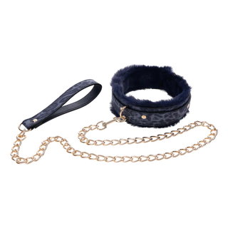 SEX AND MISCHIEF COUGAR FUR COLLAR AND LEASH