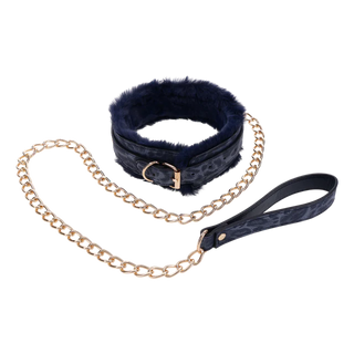 SEX AND MISCHIEF COUGAR FUR COLLAR AND LEASH