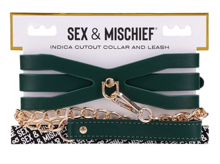 SEX & MISCHIEF INDICA CUTOUT COLLAR AND LEASH