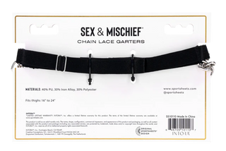 SEX AND MISCHIEF CHAIN LACE GARTERS