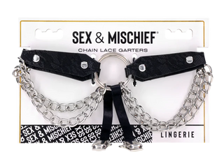 SEX AND MISCHIEF CHAIN LACE GARTERS