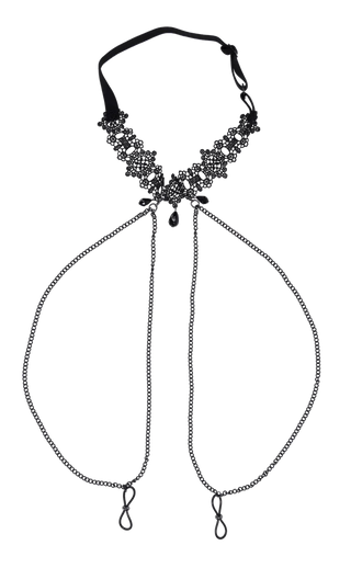 SEX AND MISCHIEF LACE COLLAR WITH NIPPLE TIES