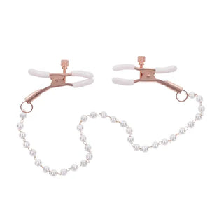 S AND M PEACHES N CREAME PEARL NIPPLE CLAMPS