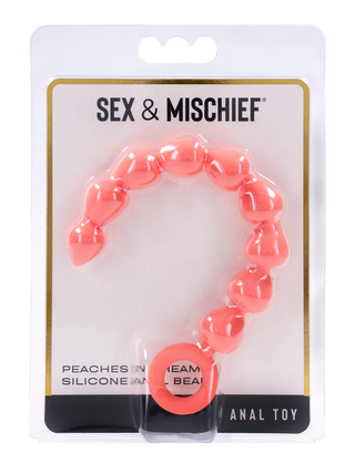 SEX AND MISCHIEF PEACHES AND CREAME SILICONE ANAL BEADS
