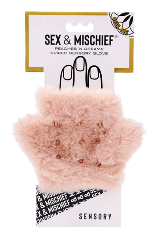 SEX AND MISCHIEF PEACHES AND CREAME SPIKED SENSORY GLOVE