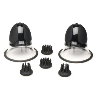 SIZE MATTERS 10X ROTATING SILICONE NIPPLE SUCKERS