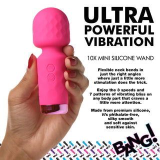 BANG 10X MINI SILICONE WAND - PINK