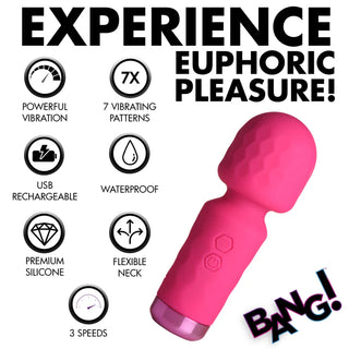 BANG 10X MINI SILICONE WAND - PINK