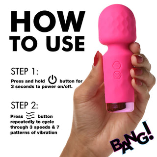 BANG 10X MINI SILICONE WAND - PINK