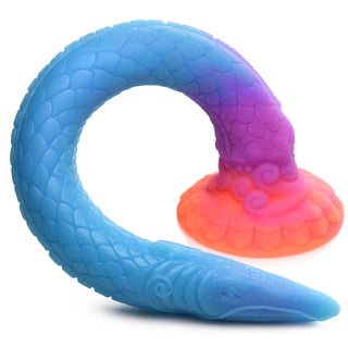 CREATURE COCKS MAKARA GLOW IN THE DARK SNAKE DILDO