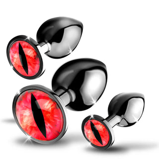 SINISTER EYES METAL BUTT PLUG SET