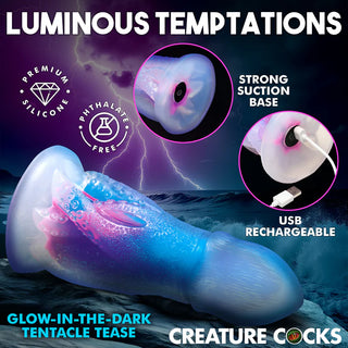 FANTASY DILDO COCKTOPUS GLOW IN THE DARK VIBRATING