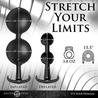 ASS RATTLER WEIGHTED INFLATABLE SILICONE ANAL PLUG