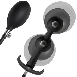 ASS RATTLER WEIGHTED INFLATABLE SILICONE ANAL PLUG
