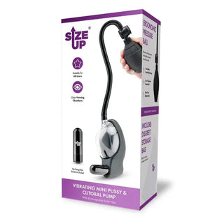 SIZE UP VIBRATING MINI PUSSY AND CLITORAL PUMP