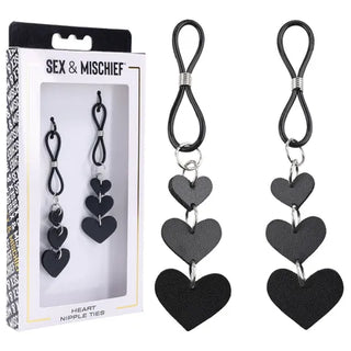 S&M HEART NIPPLES TIES