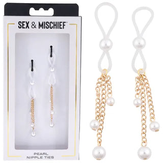 SEX AND MISCHIEF  PEARL NIPPLE TIES