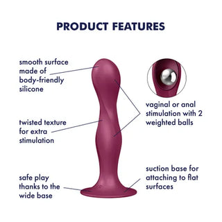 SATISFYER DOUBLE BALL R WEIGHTED DILDO