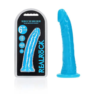 REALROCK 6 INCH SLIM GLOW IN THE DARK DILDO