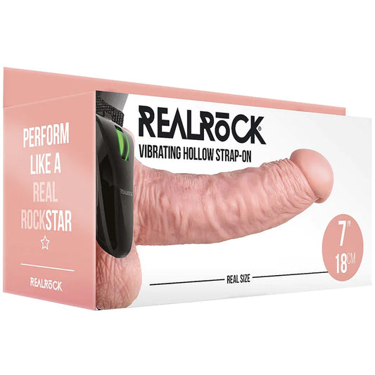 REAL ROCK VIBRATING HOLLOW STRAP ON