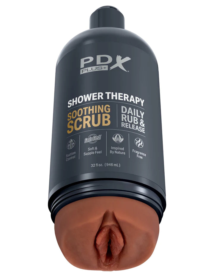 PDX PLUS SOOTHING SCRUB SHOWER THERAPY STROKER
