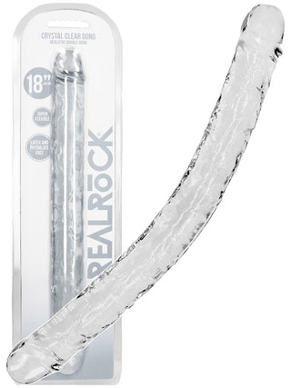 REALROCK CRYSTAL CLEAR DOUBLE DONG 18 INCH