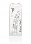 REALROCK REALISTIC SLIM DILDO 10 INCH CLEAR