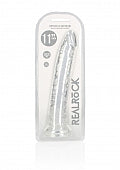 REALROCK REALISTIC SLIM DILDO 11 INCH CLEAR