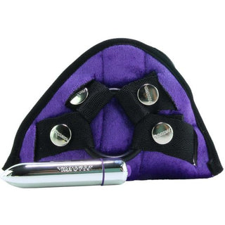 VIBRATING HARNESS  PURPLE