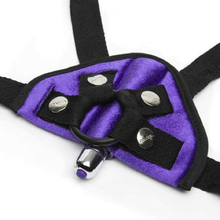 VIBRATING HARNESS  PURPLE