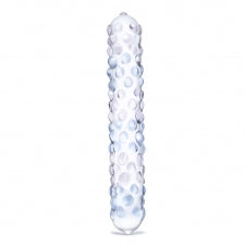 GLAS PURPLE ROSE NUBBY DILDO