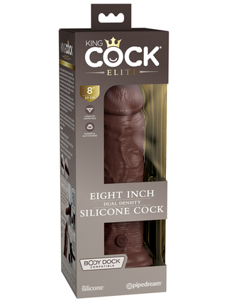 KING COCK ELITE 8 INCH SILICONE DUAL DENSITY COCK