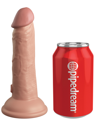 KING COCK ELITE 6 INCH VIBRATING SILICONE DUAL DENSITY COCK