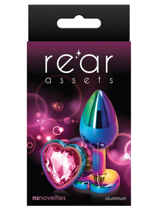 REAR ASSETS MULTICOLOUR BUTT PLUG WITH HEART