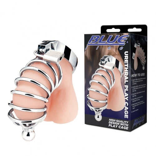 BLUELINE URETHRAL PLAY COCK CAGE