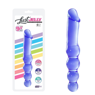 LUST JELLY 9.5 INCH DOUBLE DONG BEADED