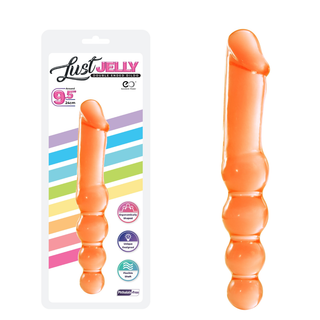 LUST JELLY 9.5 INCH DOUBLE DONG BEADED