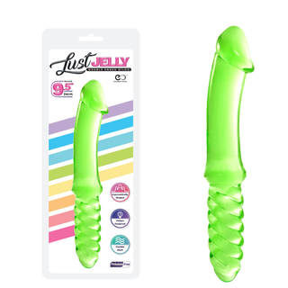 LUST JELLY 9.5 INCH DOUBLE DONG RIBBED