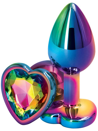 REAR ASSETS MULTICOLOUR BUTT PLUG WITH HEART