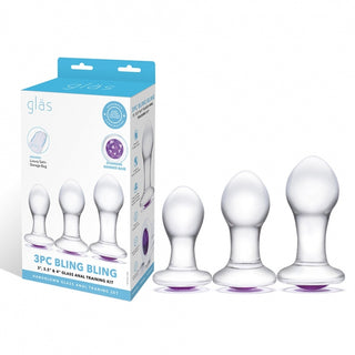 GLAS 3PC BLING BLING ANAL TRAINING KIT