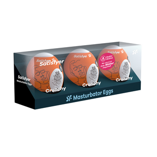 SATISFYER MASTURBATOR EGGS 3 PACK CRUNCHY