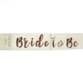 BRIDE TO BE ROSE GOLD SASH