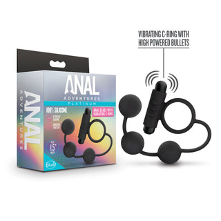 ANAL ADVENTURES PLATINUM ANAL BEADS AND COCK RING